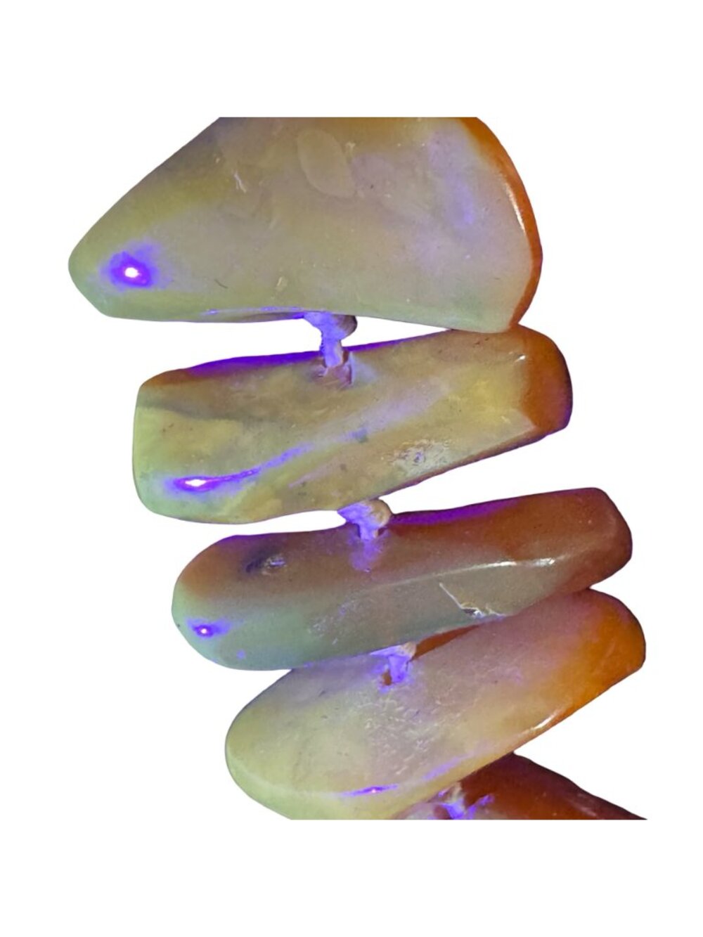 Chunky Butterscotch Amber Bead Necklace 30" Long Strand Natural Polished 82.3g - Picture 7 of 11